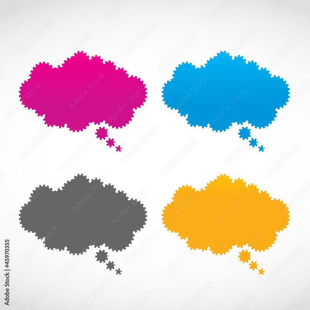 colorful speech clouds colorful speech clouds