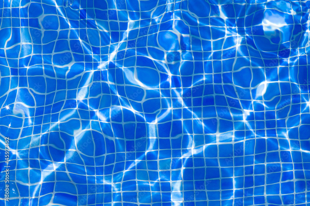 Blue tiels pool with ripple water reflection Blue tiels pool with ripple water reflection
