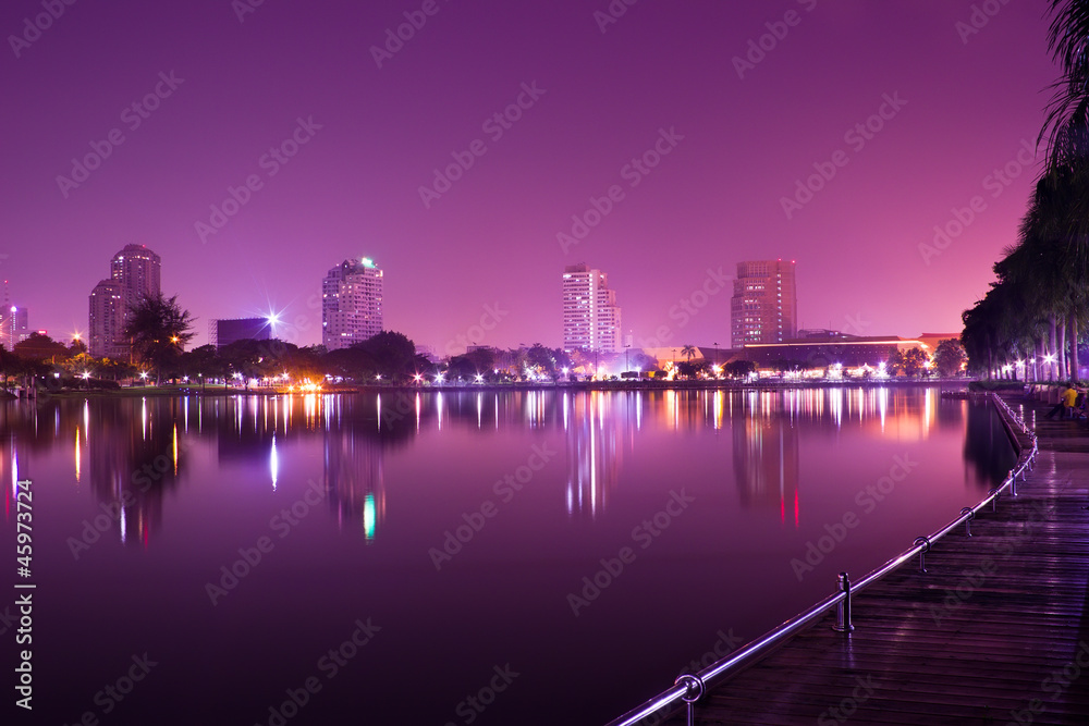 Bangkok at twilight time