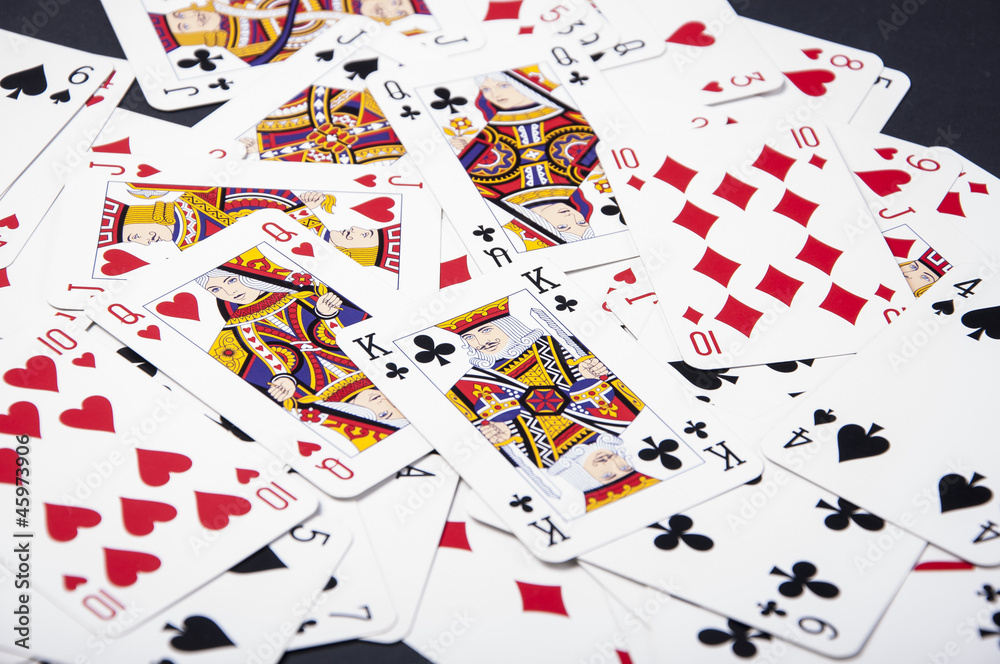 pile of playing cards
