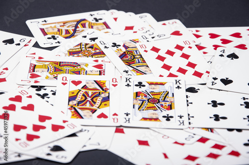pile of playing cards