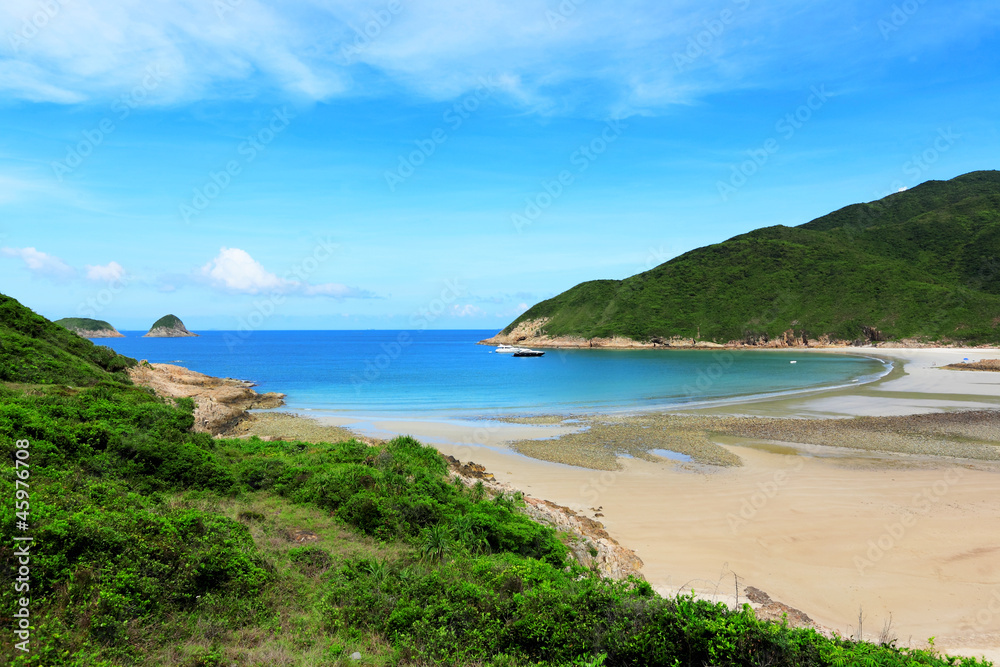 Sai Wan beach in Hong Kong