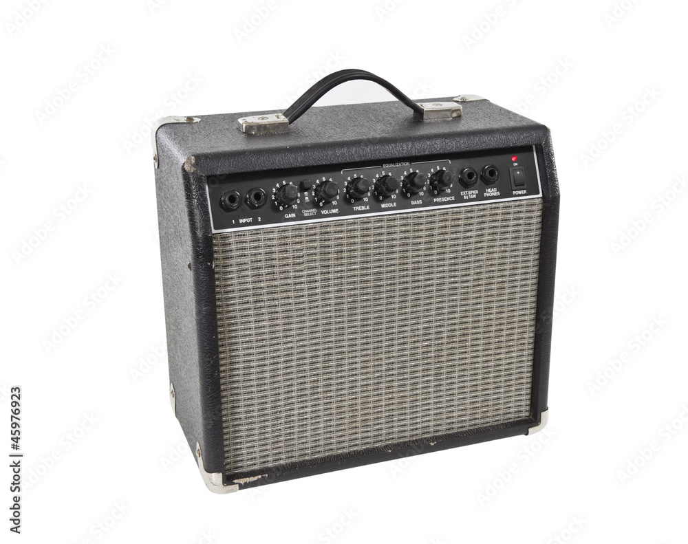 Fototapeta premium Vintage Practice Guitar Amplifier Isolated