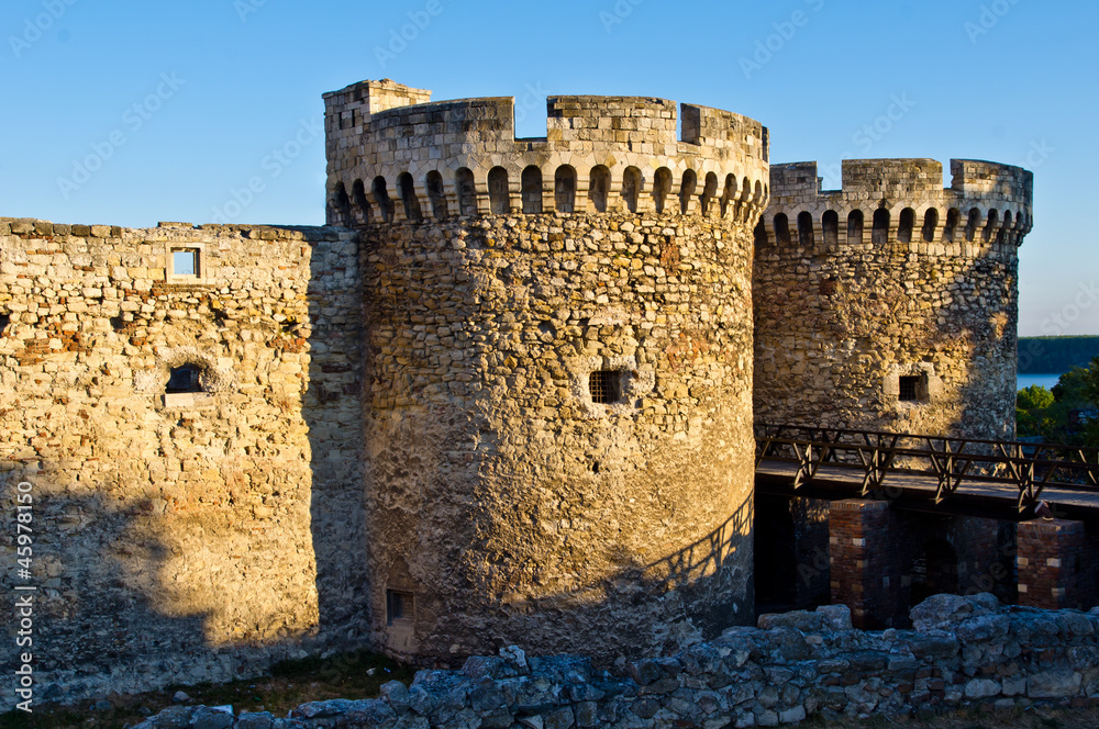 Fortress bridge and towers