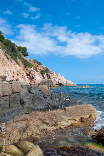 Sunny beach in Catalonia