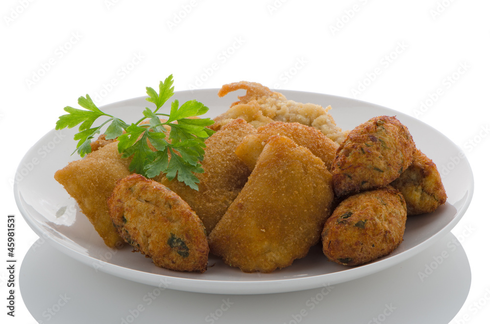 Fried breaded cod fish Fried breaded cod fish
