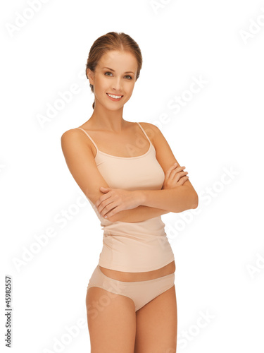 beautiful woman in cotton undrewear