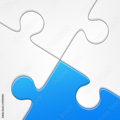 Vector puzzle blue concept solution