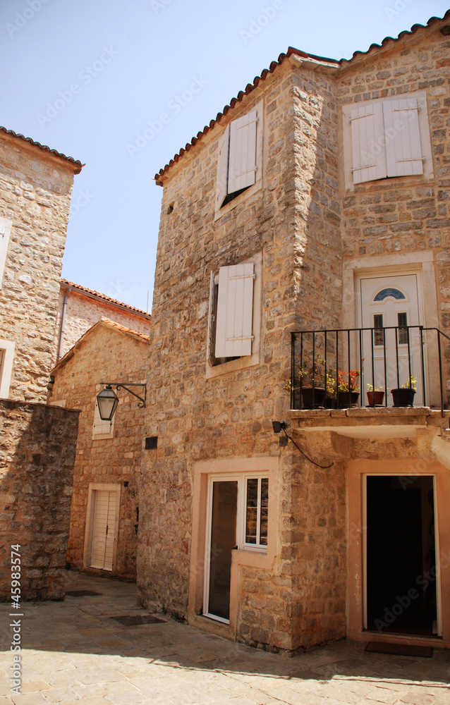 mediterranean stone medieval house,Italy