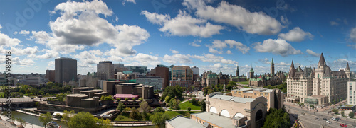 Panorama view of Ottawa skyline, Canada photo