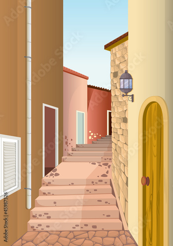 house colony with staircase passage