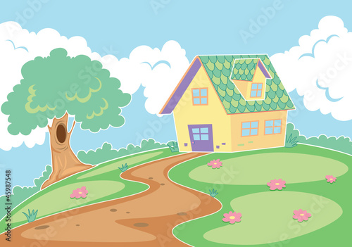 a house in a nature