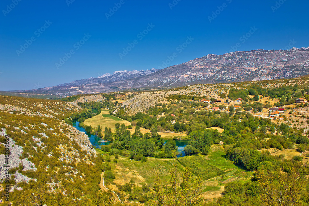 Green valley of Zrmanja river