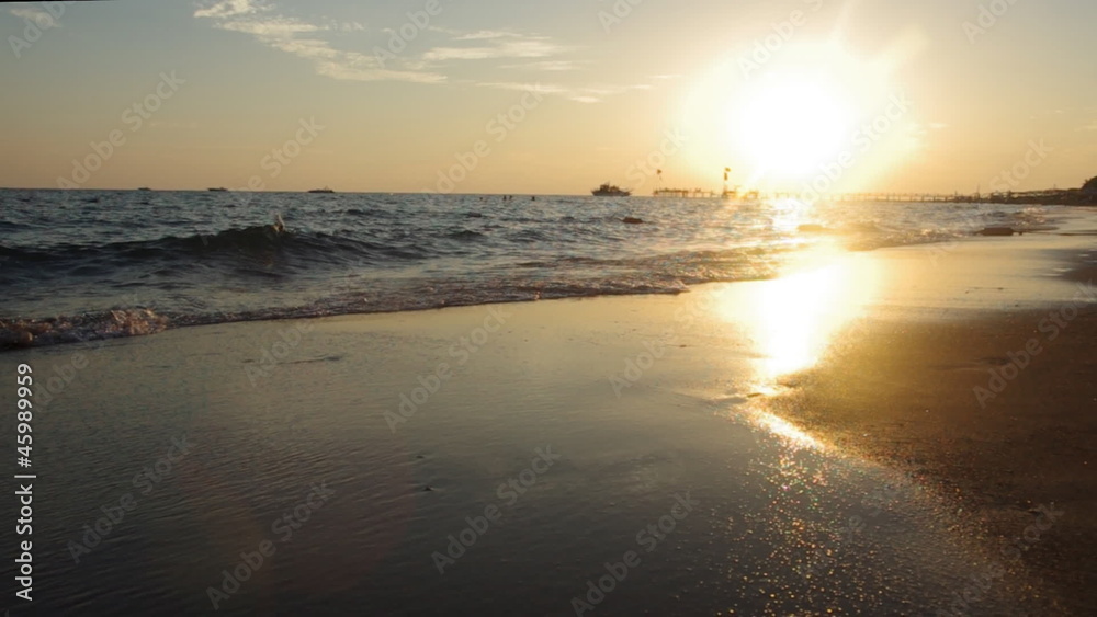 Seascape at sunset. Mediterranean Sea. Turkey. Seascape at sunset. Mediterranean Sea. Turkey.