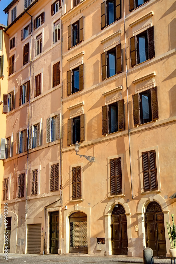 facade of historical building in Rome