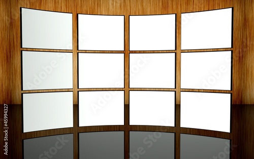 White screen video wall