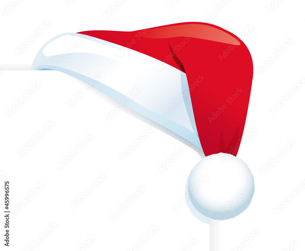 Papier Ecke mit Weihnachtsmütze