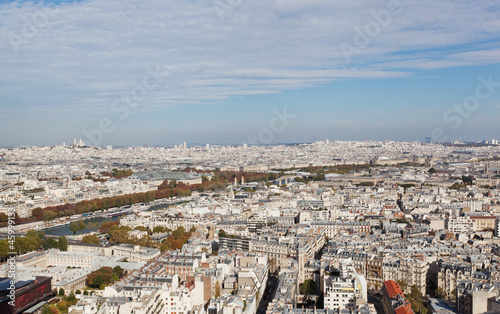 View of Paris from height of bird's flight
