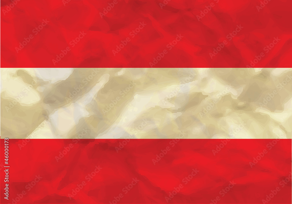 Crumpled flag of Austria