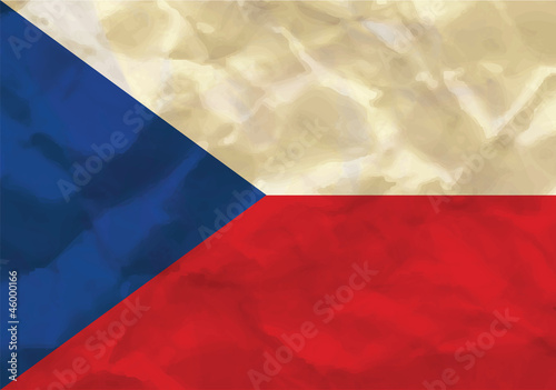 Crumpled flag of Czech Republic