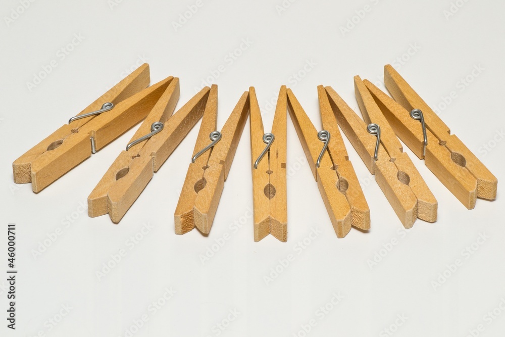 Wooden peg isolated on white background Wooden peg isolated on white background