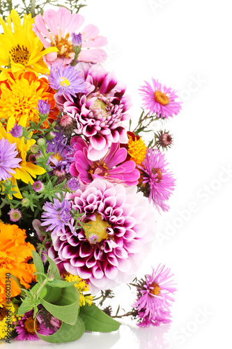 Fototapeta Naklejka Na Ścianę i Meble -  beautiful bouquet of bright flowers isolated on white