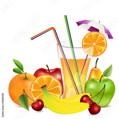 Fresh fruit and juice