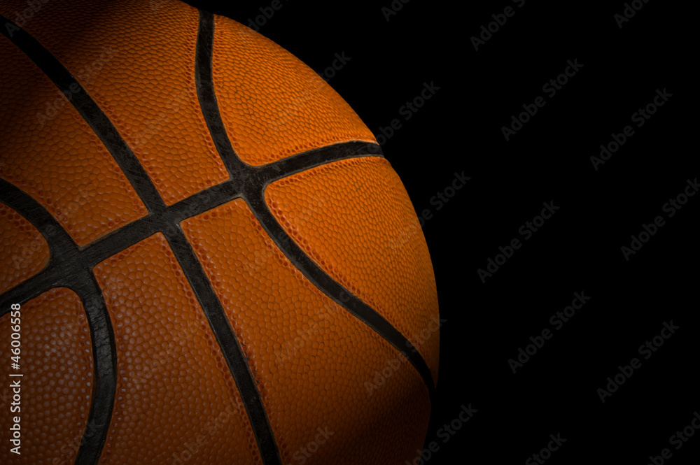 Fototapeta premium Basketball ball on dark background