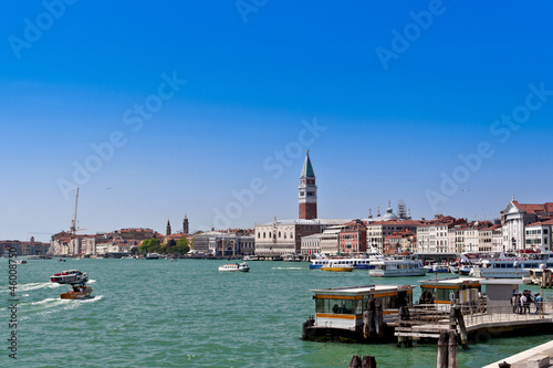 Sea view of Piazza San Marco and The Doge's Palace. Venice, Ital