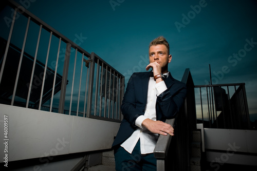 Men waiting photo