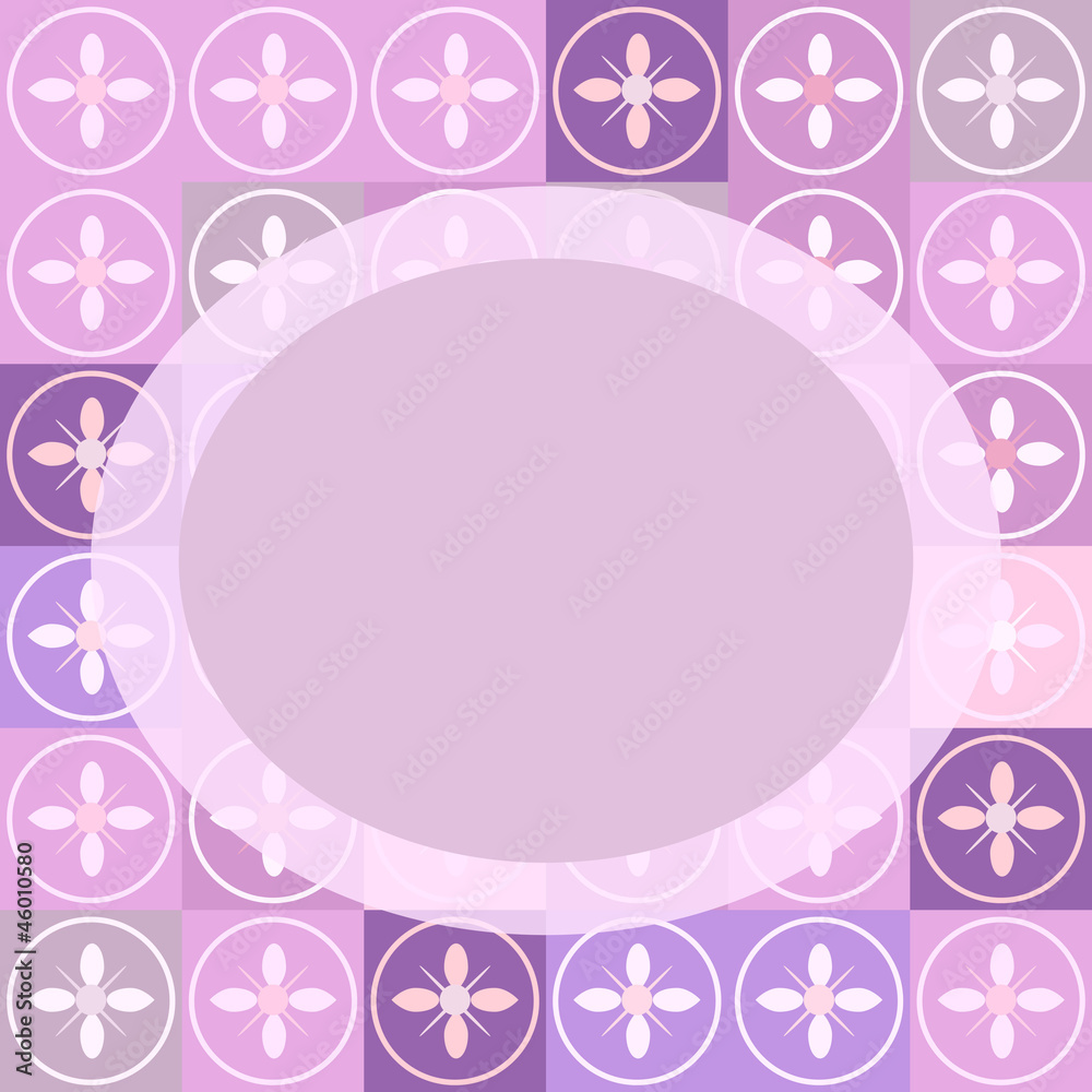 Violet card template with circles ornament Violet card template with circles ornament