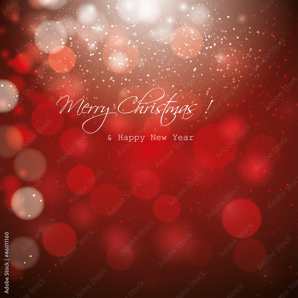 Christmas red bokeh background