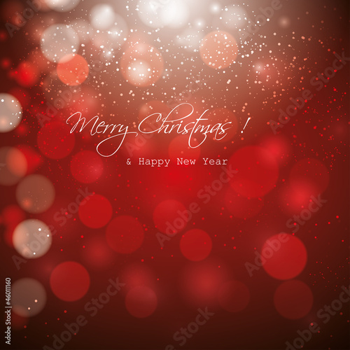 Christmas red bokeh background