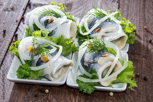 Herring Filet on small plates