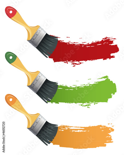 Set of colorful Paint brush