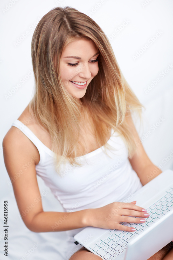 Girl with laptop