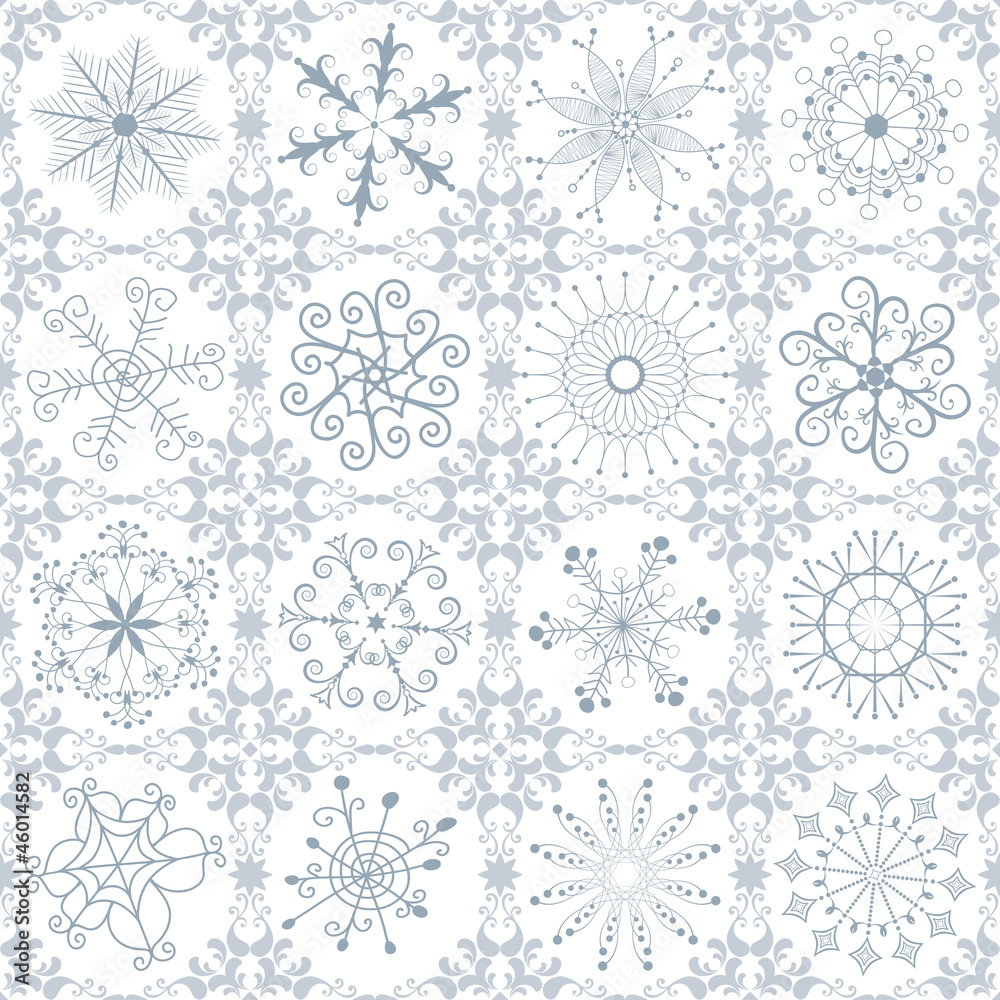 Christmas silvery repeating pattern