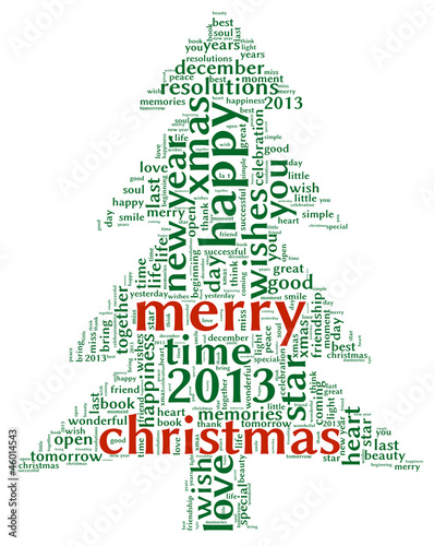 Merry christmas 2013 in tag cloud
