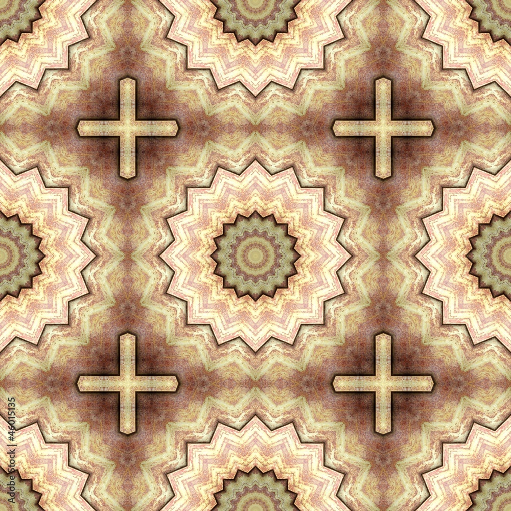 Seamless vintage pattern, aged floor tiles