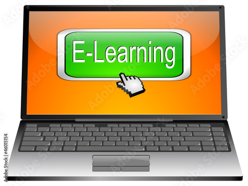 Laptop mit E-Learning