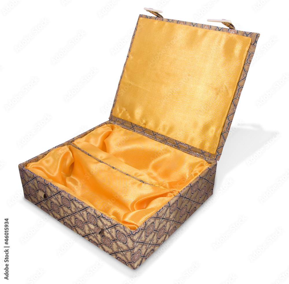 Obraz premium open fabric covered oriental box