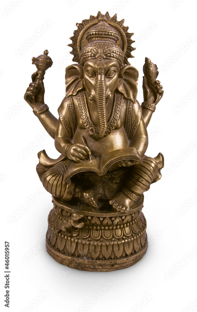 Ganesha god metal statuette
