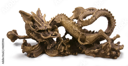 metal chinese dragon statue