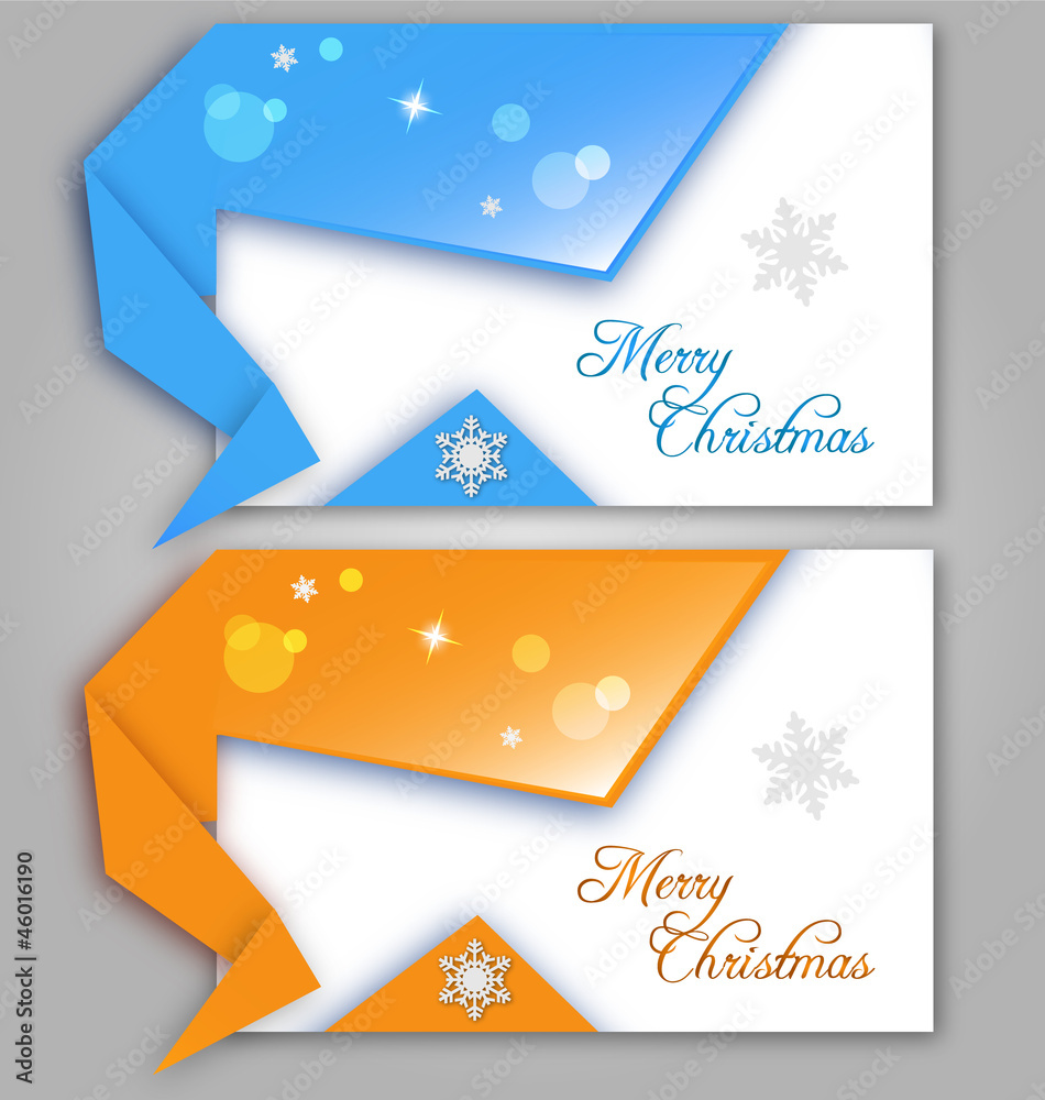 Origami Christmas greeting cards