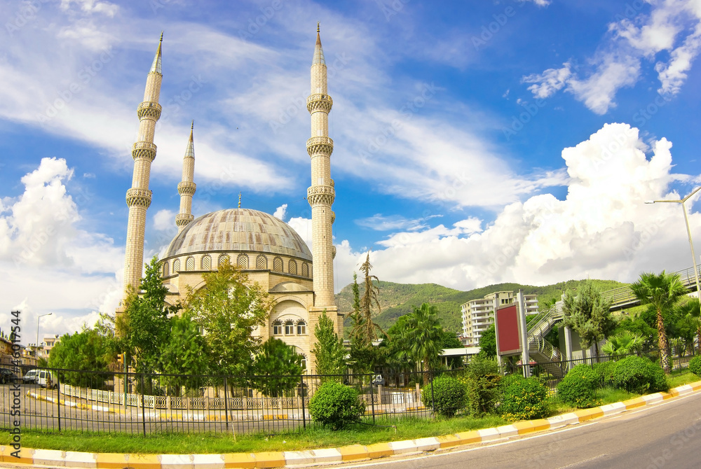 Mosque in the center of Anamur, Turkey