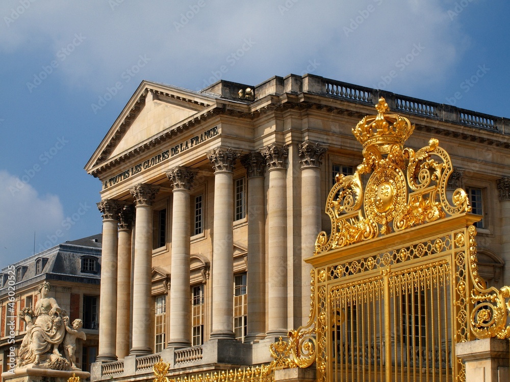 The Palace of Versailles - golden gate de Versailles in France