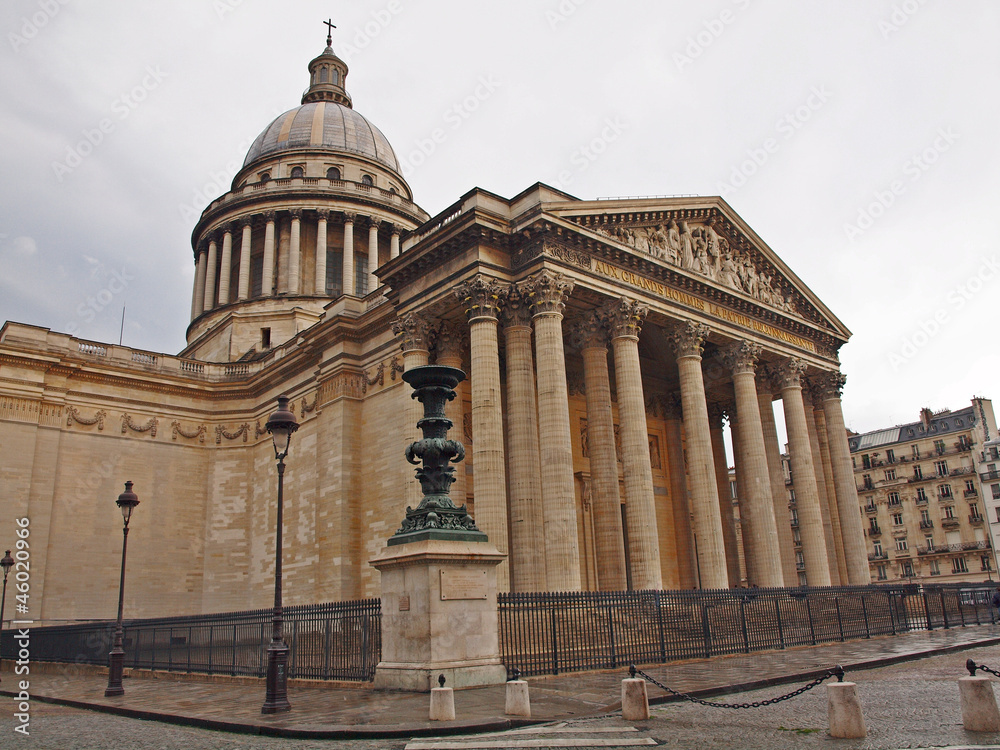 Paris Pantheon wide angle view. Paris