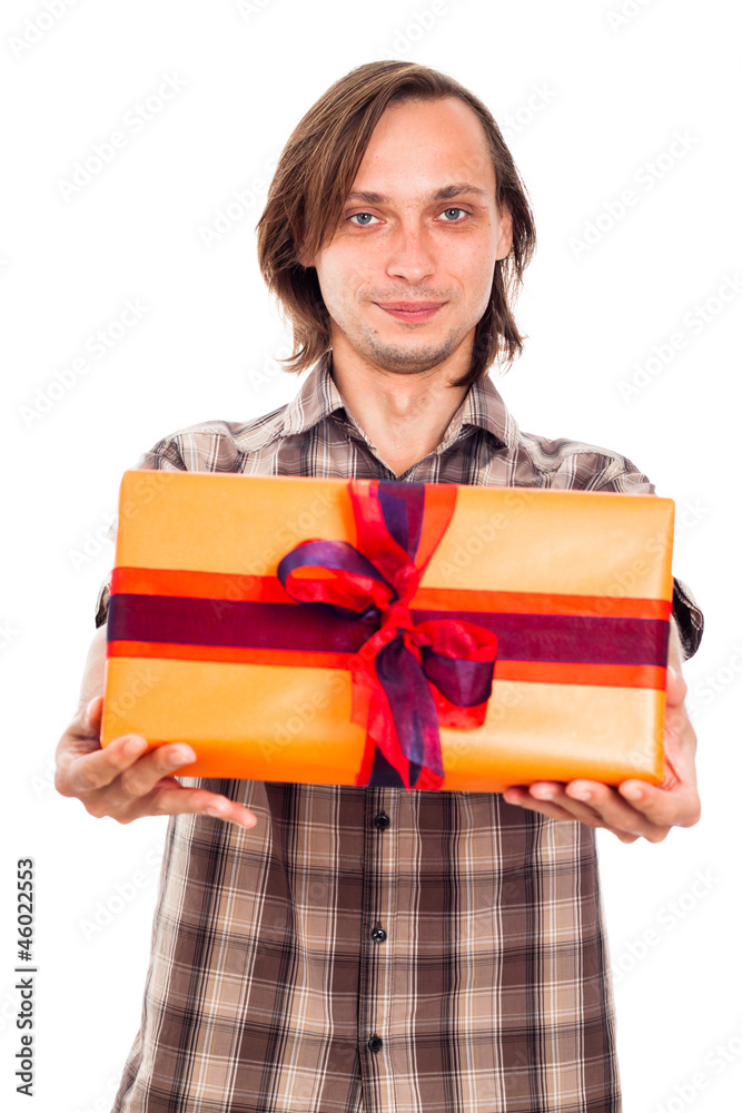 Man giving gift Man giving gift