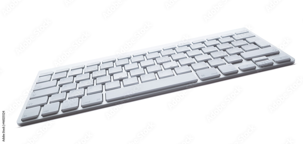 Contemporary light keyboard of laptop