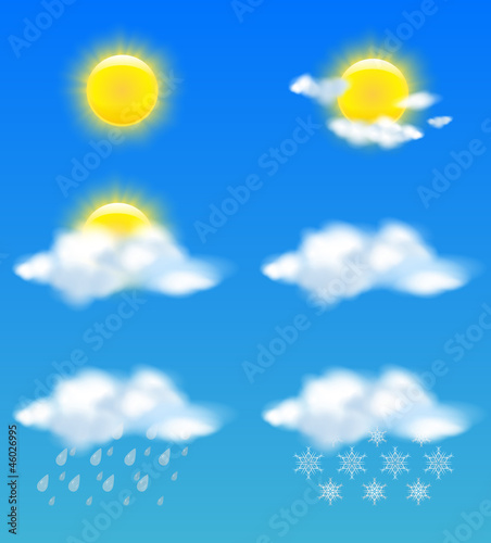 Weather icons set for print and web use